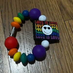 New Beaded Cup Charm Handle Bracelet Accessory - LGBTQ+ Pride Tumbler Charms